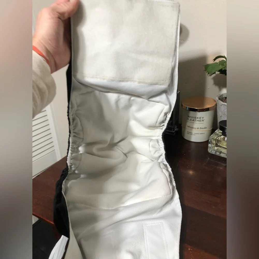Black Male Canine Belly band/ diaper